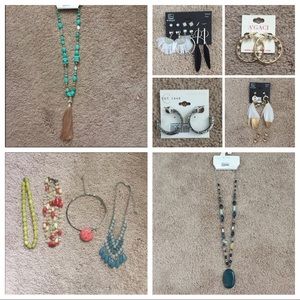 🎉SALE🎉 Bundle of 6 Necklaces and 9 Earring Pairs